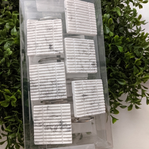 Dkny Bath Dkny Shower Curtain Set Of 2 Hooks Marble Look Poshmark